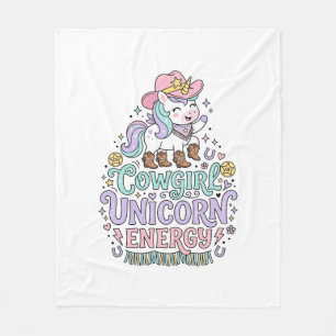Manta Polar Producto Unicornio Vaquera Unicornio Energía Dulce