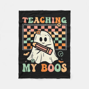 Manta Polar Profesor Cute Ghost Groovy Teacher Halloween Teach