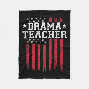 Manta Polar Profesor Drama Orgulloso Bandera Estadounidense Pa