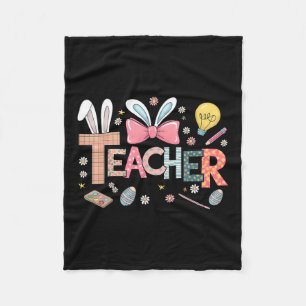 Manta Polar Profesora Bunny Easter Funny Tee De Pascua Para Pr