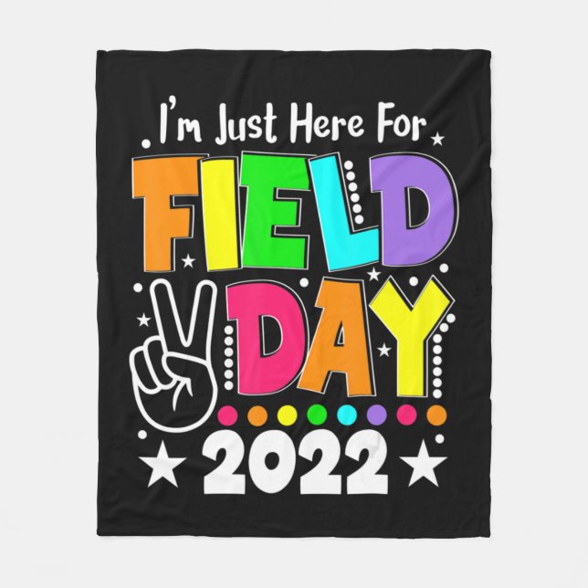 Manta Polar Profesora del Día de la Escuela, estoy aquí por el (Anverso)