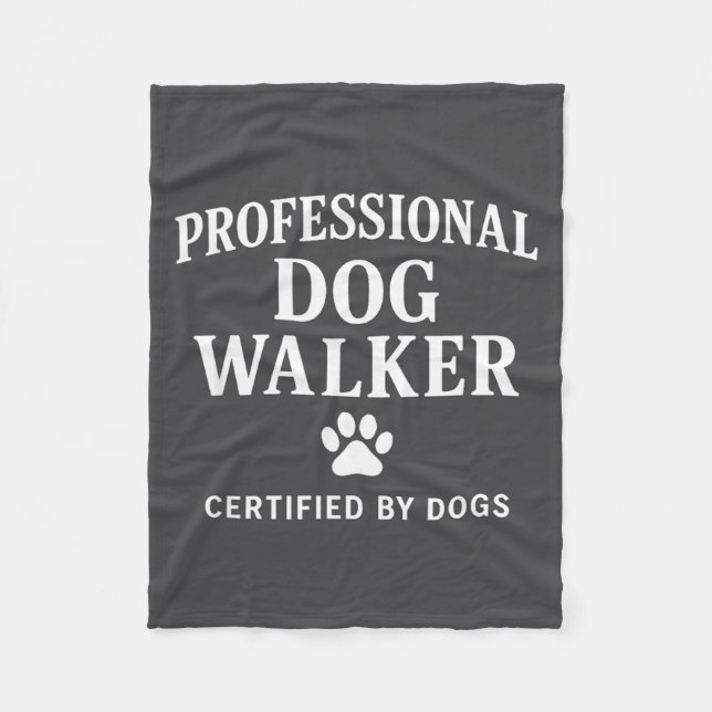 Manta Polar Professional Dog Walker - Certified By Dogs Gift  (Anverso)