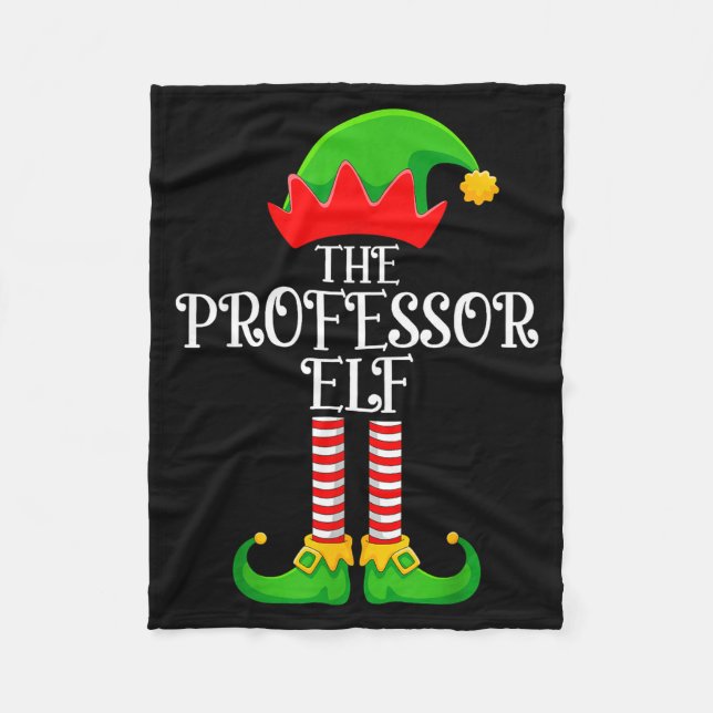 Manta Polar Professor Elf Christmas Family Matching Funny Love (Anverso)