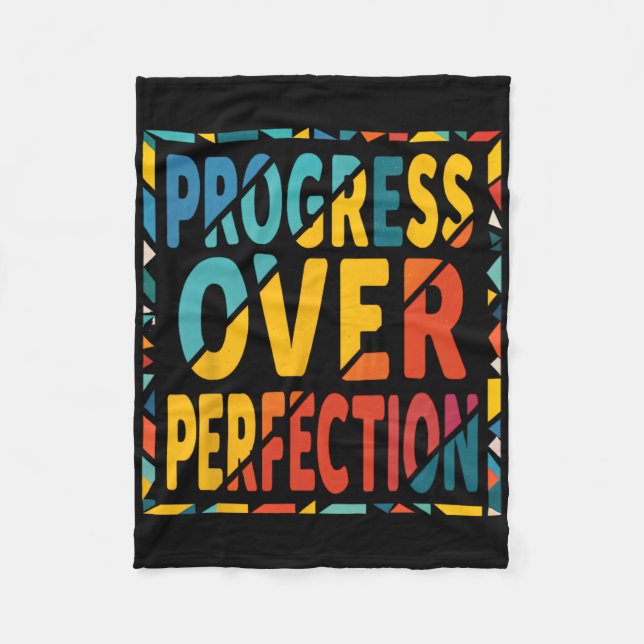 Manta Polar Progreso Sobre La Perfección Regreso A La Escuela  (Anverso)
