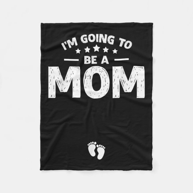 Manta Polar Promovido A Mamá Invitación De Bebé Que Voy A Ser (Anverso)