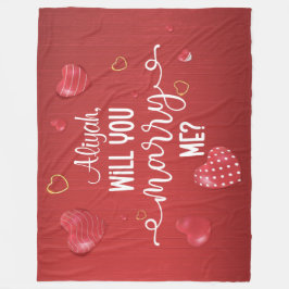 Manta Polar Propuesta matrimonial de Red Wood Hearts