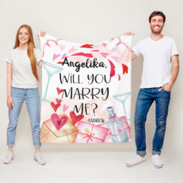 Manta Polar Propuesta matrimonial | ¿Te Casarás Conmigo? Nombr