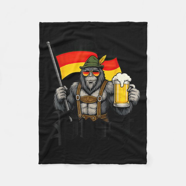 Manta Polar Prost Bigfoot Drinking Beer Lederhosen German  (Anverso)