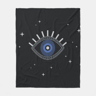 Manta Polar Protección de ojos azules contra la mala energía, 