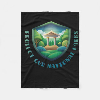 Manta Polar Protege nuestros parques nacionales Diseño de insi