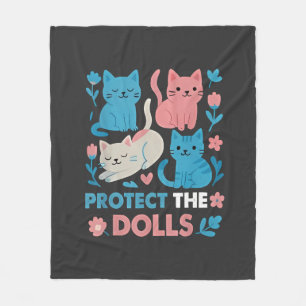 Manta Polar Proteger a los niños Igualdad Trans Gatos LGBT