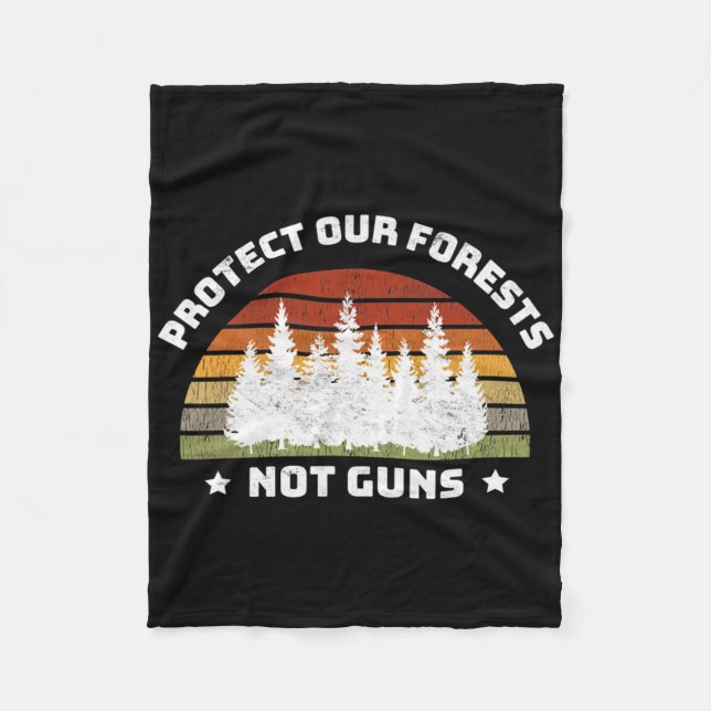 Manta Polar Proteger nuestros bosques, no las armas, salvar el (Anverso)