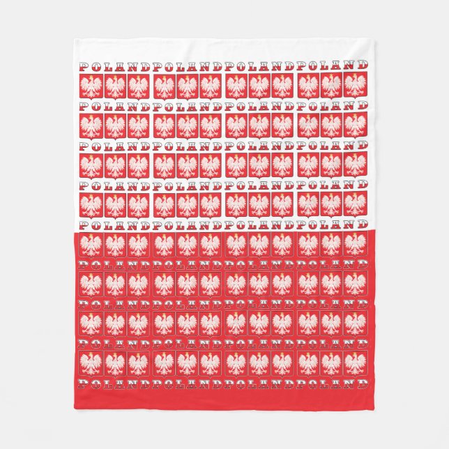 Manta Polar Protestas con bandera de águila de Polonia (Anverso)