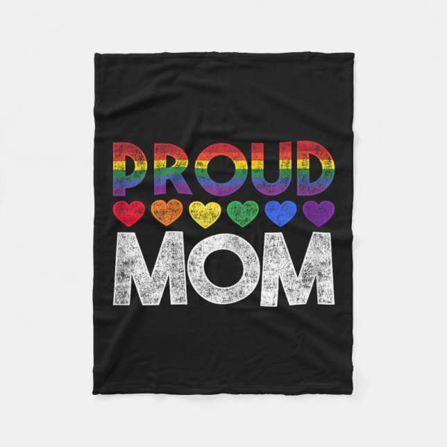 Manta Polar Proud Mom Lgbt  (Anverso)