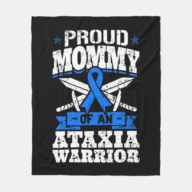 Manta Polar Proud Mommy Of An Ataxia Warrior Awareness Ribbon  (Anverso)