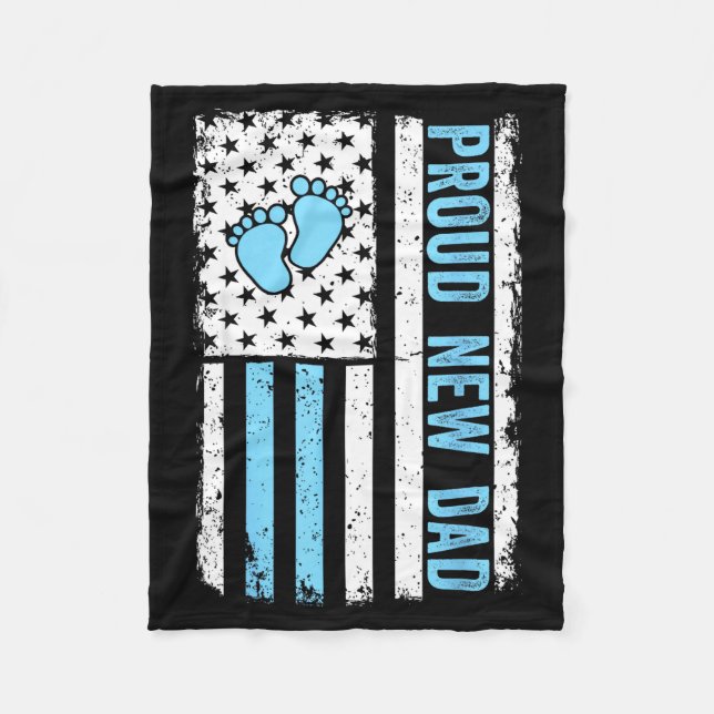 Manta Polar Proud New Dad For Men Funny Fathers Day New Boy Ba (Anverso)