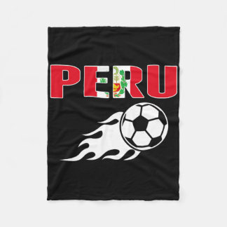 Manta Polar Proud Peru Soccer Fans Jersey Peruvian Flag Footll