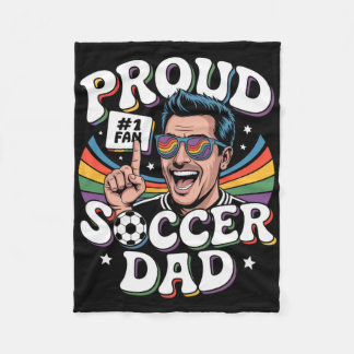 Manta Polar Proud Soccer Dad Cheerful Fan For Fathers _3 