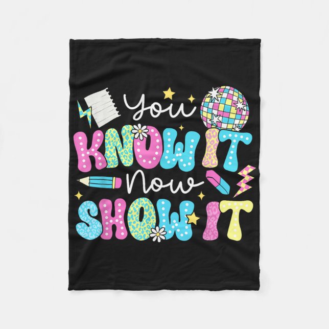 Manta Polar Prueba De Estado Motivador Día De Prueba De Estado (Anverso)