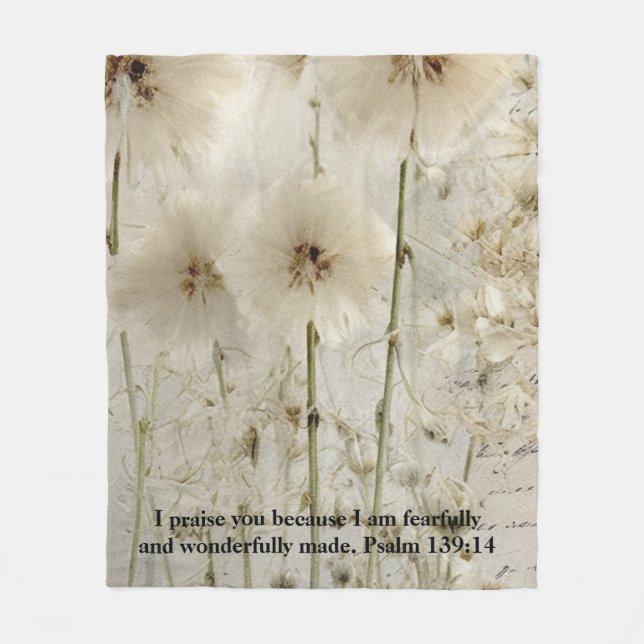 Manta Polar Psalm 139: 14 Fleece Blanket (Anverso)