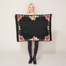 Manta Polar PSALM 1:1-3 Diseño botánico,