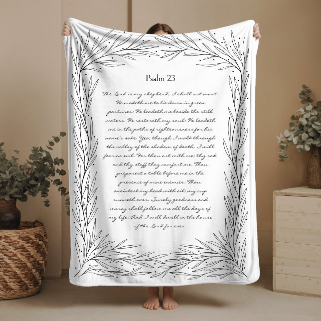 Manta Polar Psalm 23 Fleece Blanket The Lord is My Shepherd  (Subido por el creador)