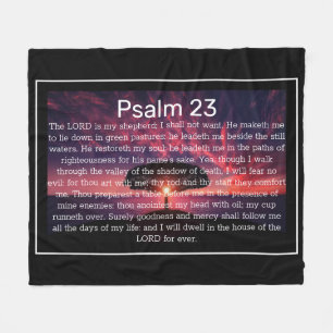 Manta Polar Psalm 23 KJV Christian Blanket