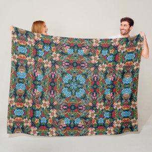 Manta Polar Psicodelia Magic Fairy Garden Satin Mandala Quilt