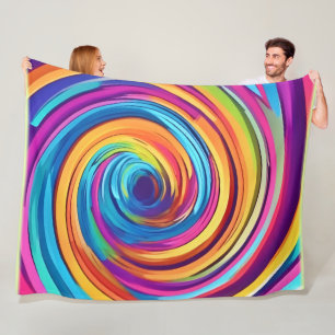 Manta Polar Psicodélico giro de los cascos arcoiris