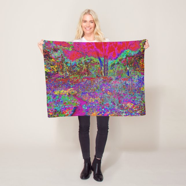 Manta Polar Psicodelismo Impresionista Paisaje Jardín (In situ)