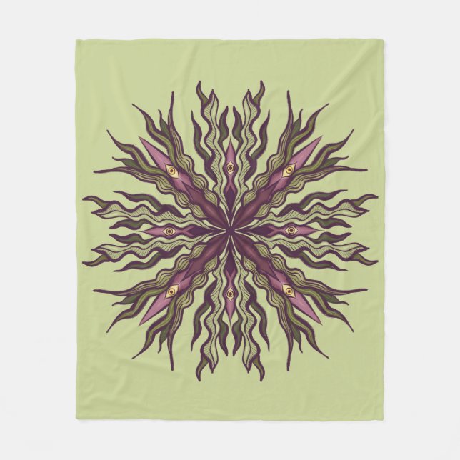 Manta Polar Psychedelic Eye Plant - Surreal Botanical Mandala (Anverso)