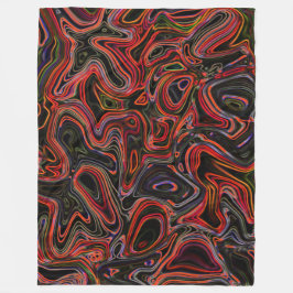 Manta Polar Psychedelische Farbwirbel - Kuschelige Decke