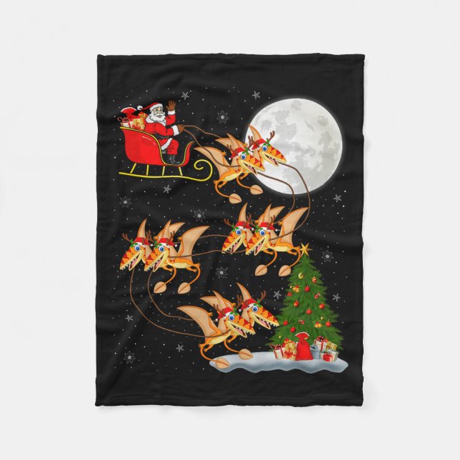 Manta Polar Pterodactyls Dinosaur Bird Santa Sleigh Flying Chr (Anverso)