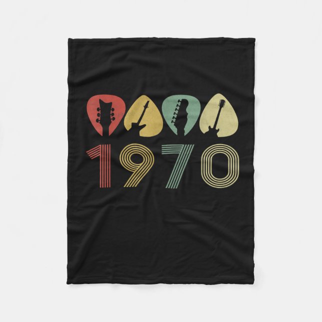 Manta Polar Púa de guitarra Guitarista 1970 (Anverso)