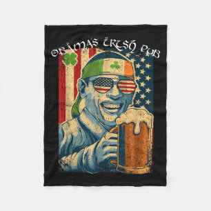Manta Polar Pub Irlandés OBamas Trébol Día de San Patricio