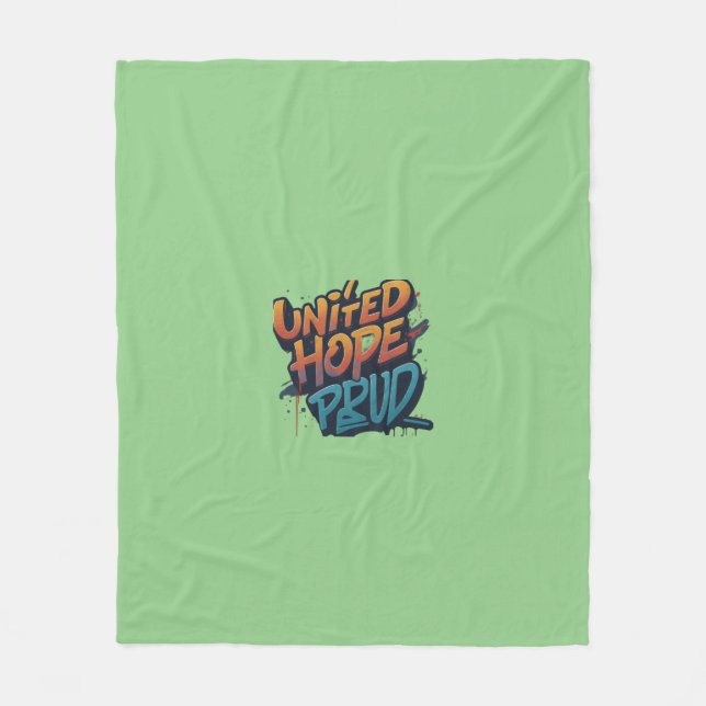 Manta Polar Pueblo Orgulloso de Esperanza Unida (Anverso)