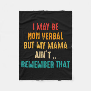 Manta Polar Puedo Ser No Verbal No-Verbal Autism Awareness T-S