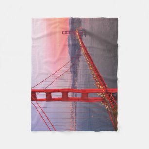 Manta Polar Puente de la puerta de oro tira almohada