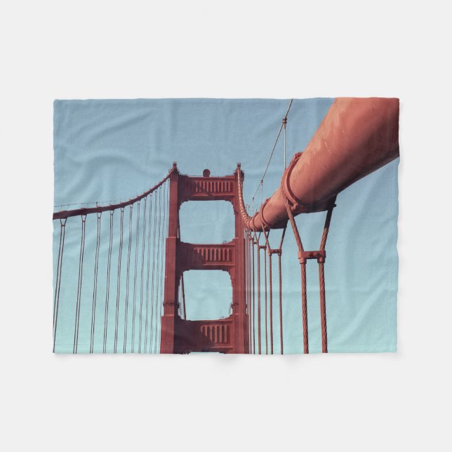 Manta Polar Puente Golden Gate único, foto de San Francisco (Frente (Horizontal))
