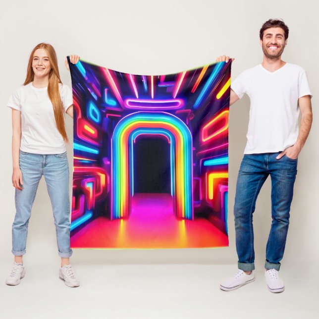 Manta Polar Puerta de Arcoíris de Neón (In situ)