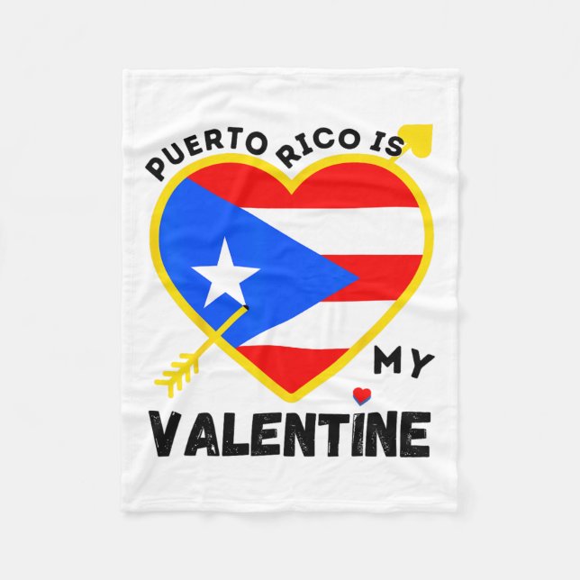 Manta Polar Puerto Rico es mi El día de San Valentín de San Va (Anverso)