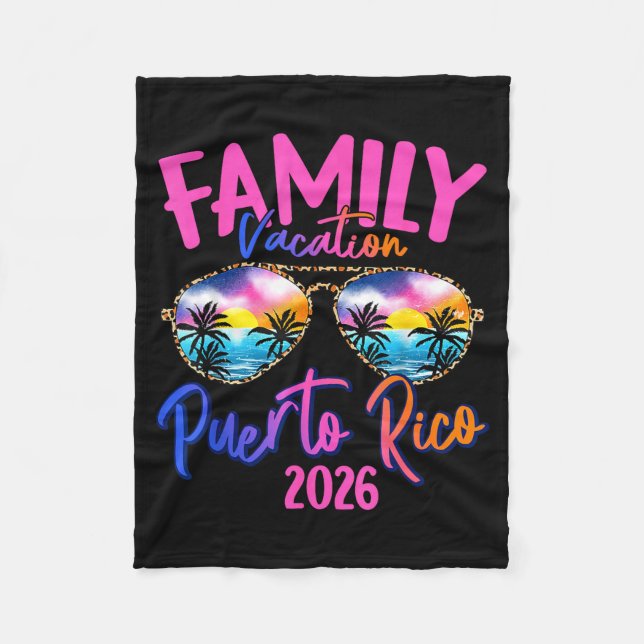 Manta Polar Puerto Rico Vacation 2026 Souvenir Matching Family (Anverso)