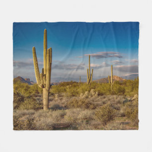 Manta Polar Puesta del sol del cactus en Arizona