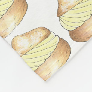 Manta Polar Puff de crema de vainilla postre de pastelería fra
