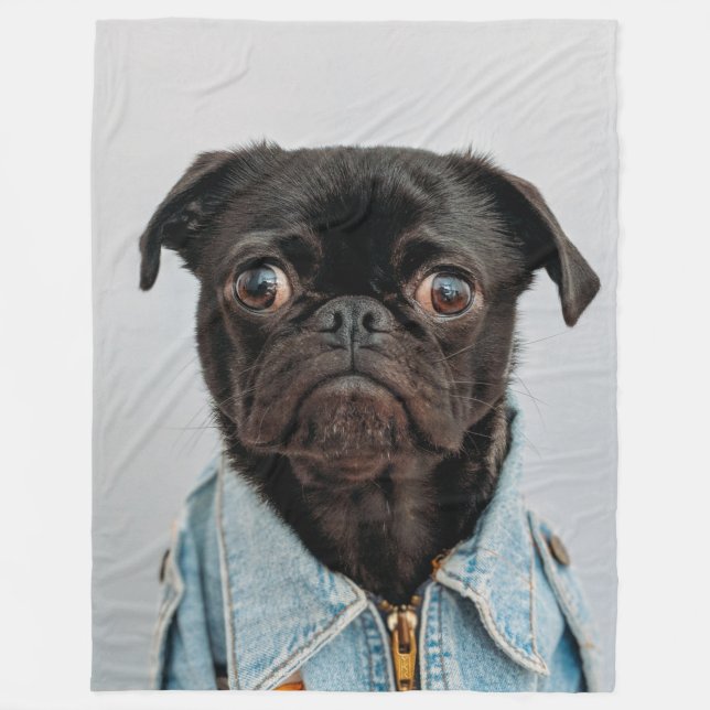 Manta Polar PUG en DENIM (Anverso)