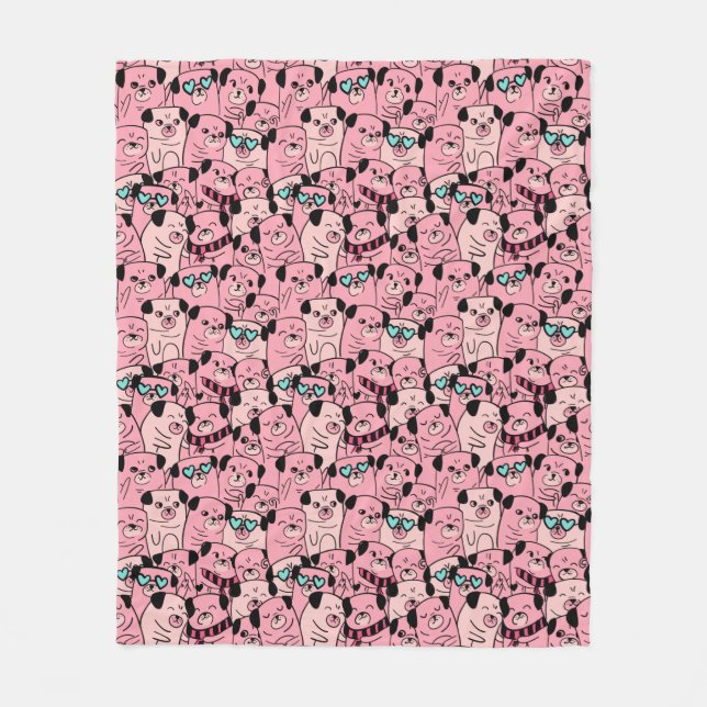 Manta Polar Pug Fleece Blanket (Anverso)