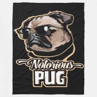 Manta Polar Pug Items Pug Gifts Pug Blanc