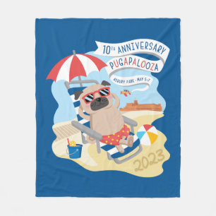 Manta Polar Pugapalooza Asbury Park 2023 Fleece Blanket