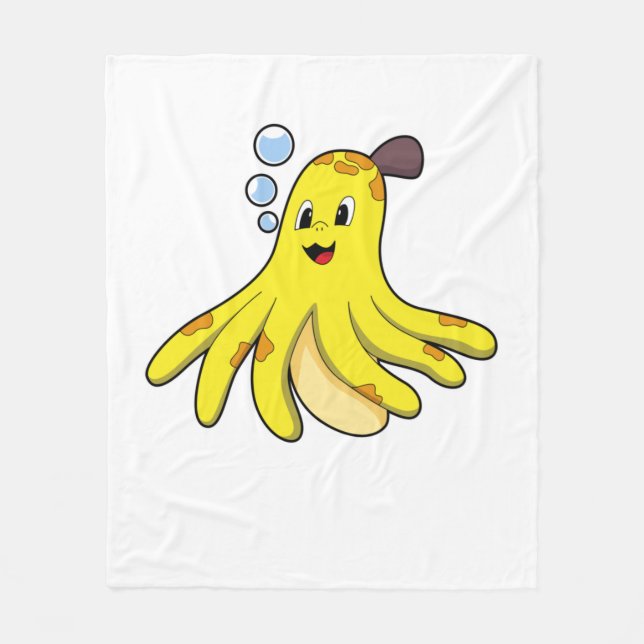 Manta Polar Pulpo como plátano (Anverso)