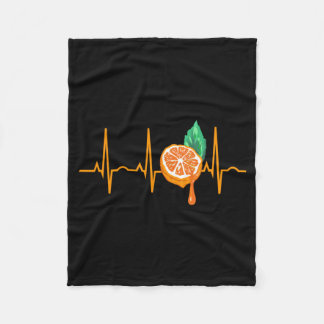 Manta Polar Pulso de Jugo de Naranja Ekg Divertido Regalo de C